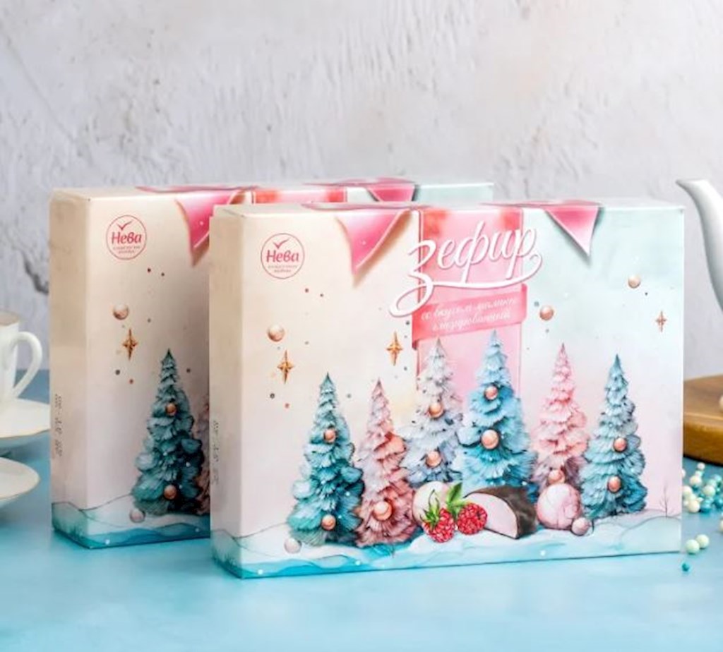 185g Neva Sevir in Schokolade  Himbeeregeschmack Fichte // Зефир с ароматом малины, глазированный, Ель 