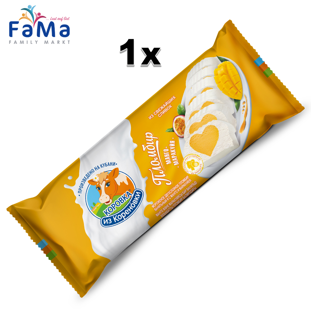 400g KiK Eiscreme Vanille-Mango/Maracuja // КИК Мороженое двухслойное ваниль- манго/маракуйя 400g KiK Eiscreme Vanille-Mango/Maracuja // КИК Мороженое двухслойное ваниль- манго/маракуйя
