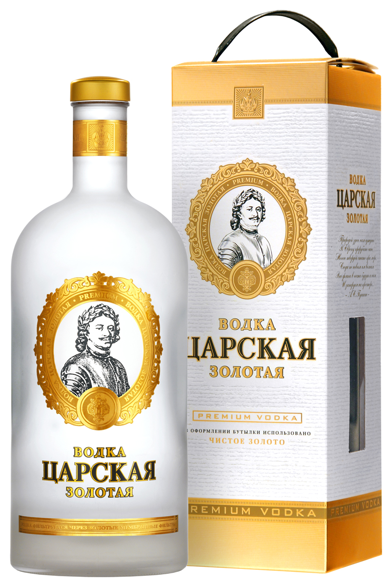 1.750ml ZARSKAJA GOLD MAGNUMFLASCHE 1.75 Liter PREMIUM WODKA ВОДКА ЦАРСКАЯ