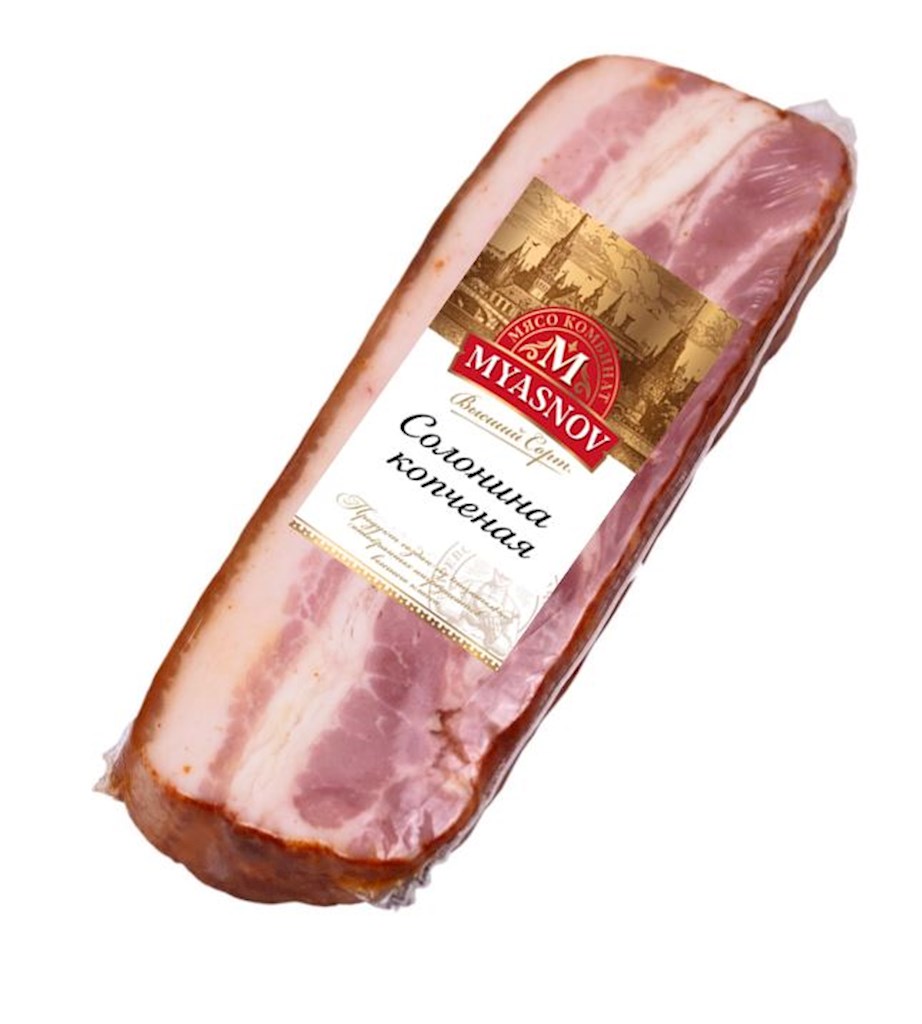 MYASNOV Schweinebauch gepök/geräuchert ca. 300g  // Солонина копченая