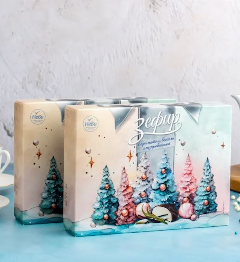 185g Neva Sevir in Schokolade  Vanillegeschmack  Fichte // Зефир с ароматом ванили, глазированный, Ель 