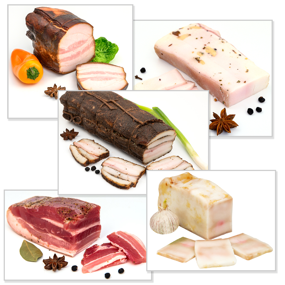 5-x-speck Speck-Set 4+1 GRATIS ca. 1,5kg Malosol-und Räucherspeck nach Slawische Art