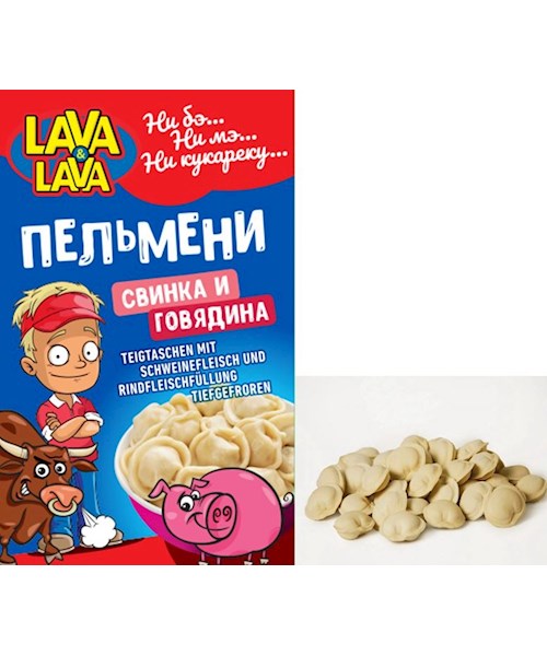 1kg Lava&Lava Pelmeni Schwein - Rind // Lava&Lava Пельмени оригинал свинка/говядина