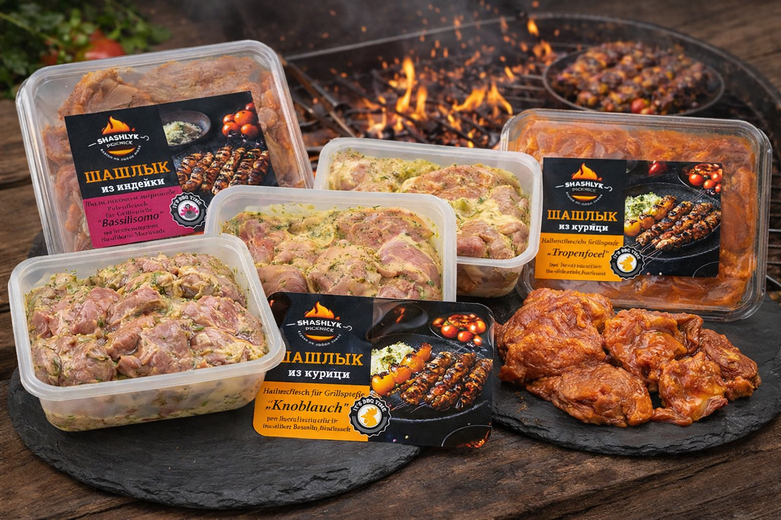 5 kg PICKNICK: Schaschlik Geflügel Vielfalt // Шашлык из птицы — ассорти 
