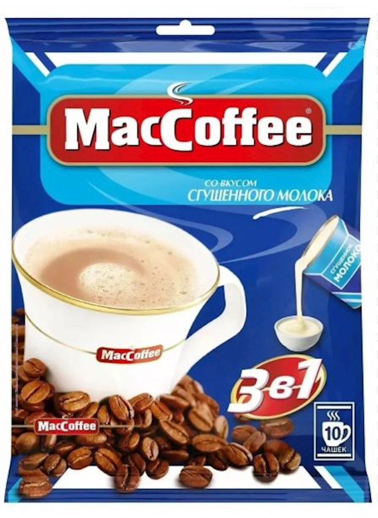 200g MacCoffee Instant-Kaffeedrink mit Kondensmilch 10er Pack // Растворимый кофейный напиток Сгущеное Молоко