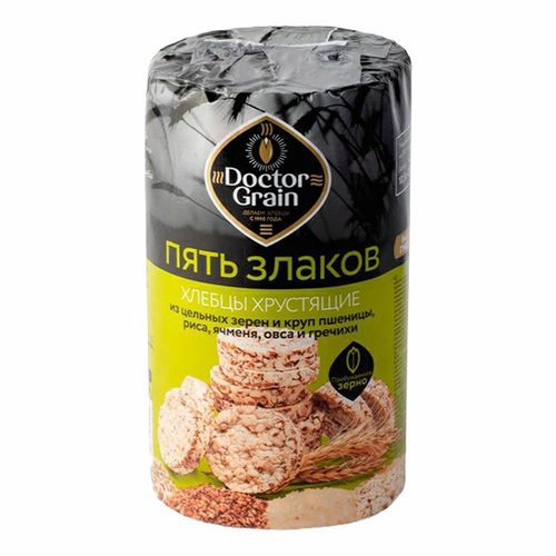 80g Dr. Grain Knäckebrot 5-Saat  //Dr. Grain Хлебцы хрустящие пять злаков