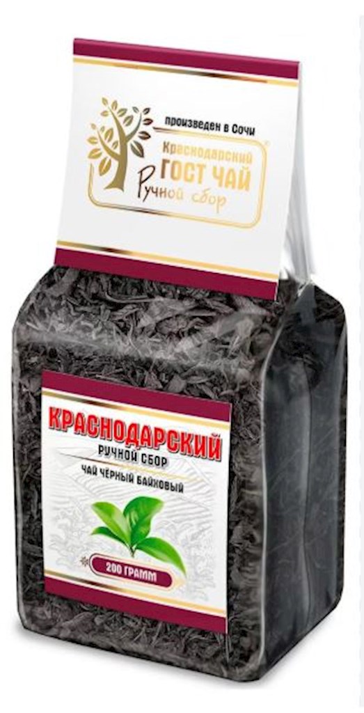 200g KrasnodarGostTee Schwarzer Tee „Bayhovyj“ // Черный чай «Байховый» 