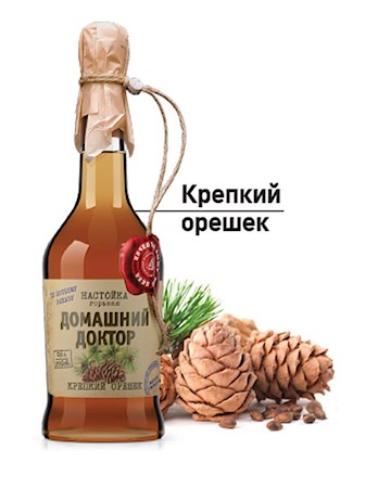 Wodkatinktur Zederbitter Alc.35% Vol. Domaschny Doktor Кедровая настойка Zedernaroma 0,5l Flasche