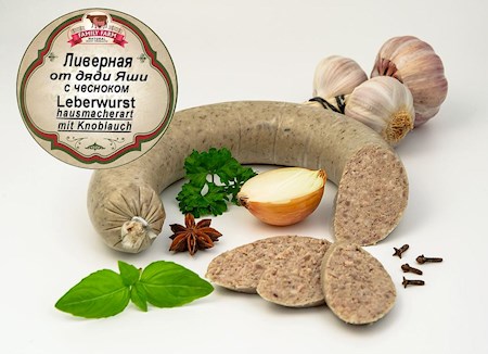 10517_06122019103504 460g Leberwurst d. Jaschi mit Knoblauch // Колбаса Ливерная от дяди Яши с чесноком