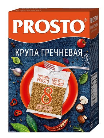 500g Buchweizen PROSTO® 8 x Kochbeutel ГРЕЧНЕВАЯ КРУПА В ВАРОЧНЫХ ПАКЕТИКАХ