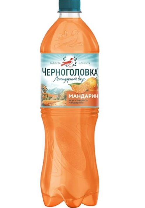 1l Chernogolovka  Limonad Mandarin PET // Черноголовка Лимонад "Мандарин" в ПЭТ 
