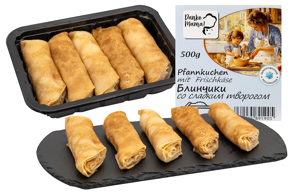 450g Spasibo Mama Pfannkuchen mit gez. Kondensm-Geschmack// Спасибо Мама Блинчики со вкусом Сгущеного молока