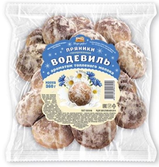 360g BP Prjaniki "Vodevilj" mit geb. Milchgeschmack  //Брестский Пекарь Пряники «Водевиль» со вкусом топленого молока