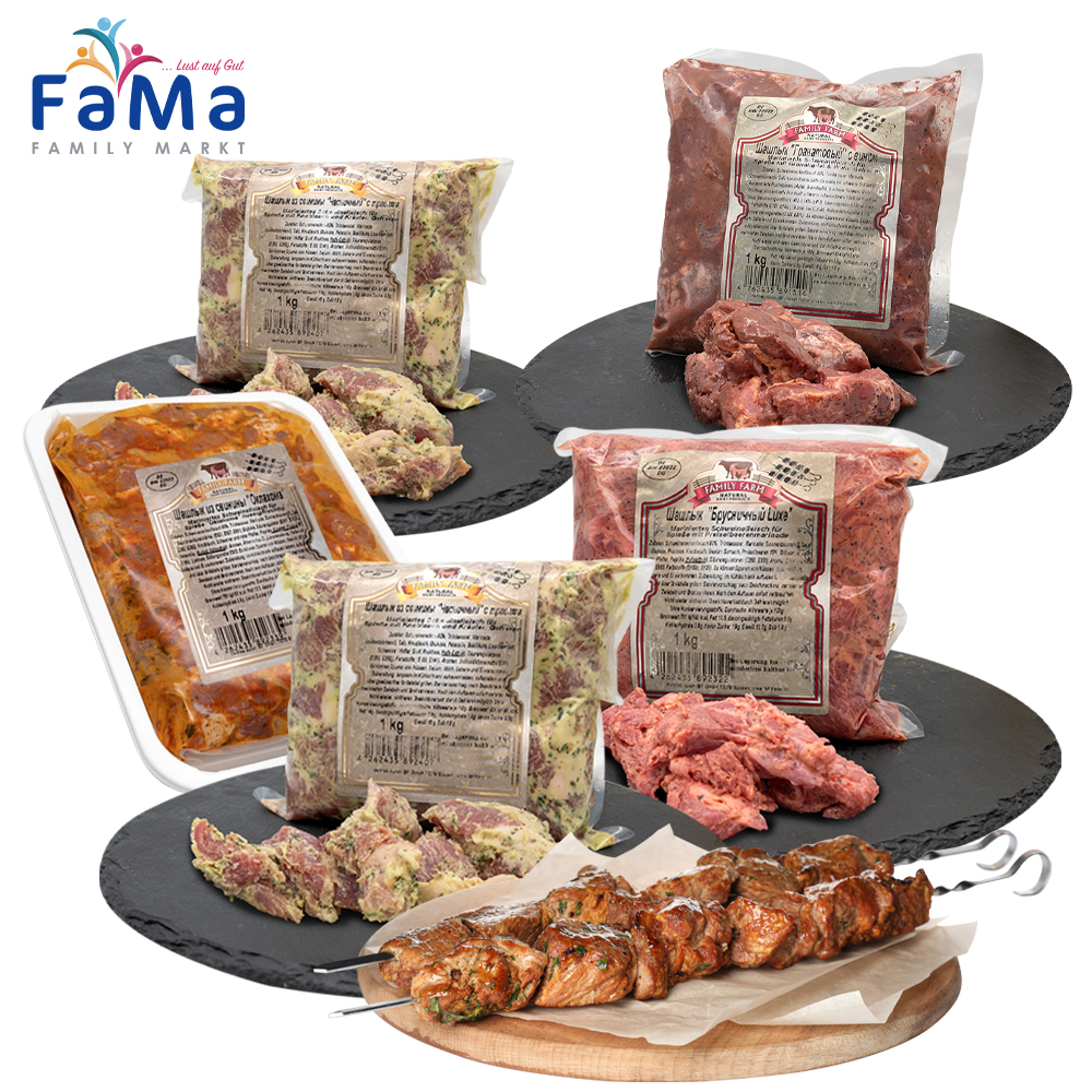 5,0 kg Schaschlik Genuss Runde: 4+1 Schaschlik Assortiment // Шашлычный раунд: 4+1 шашлык ассорти 5,0 kg Schaschlik Genuss Runde: 4+1 Schaschlik Assortiment // Шашлычный раунд: 4+1 шашлык ассорти
