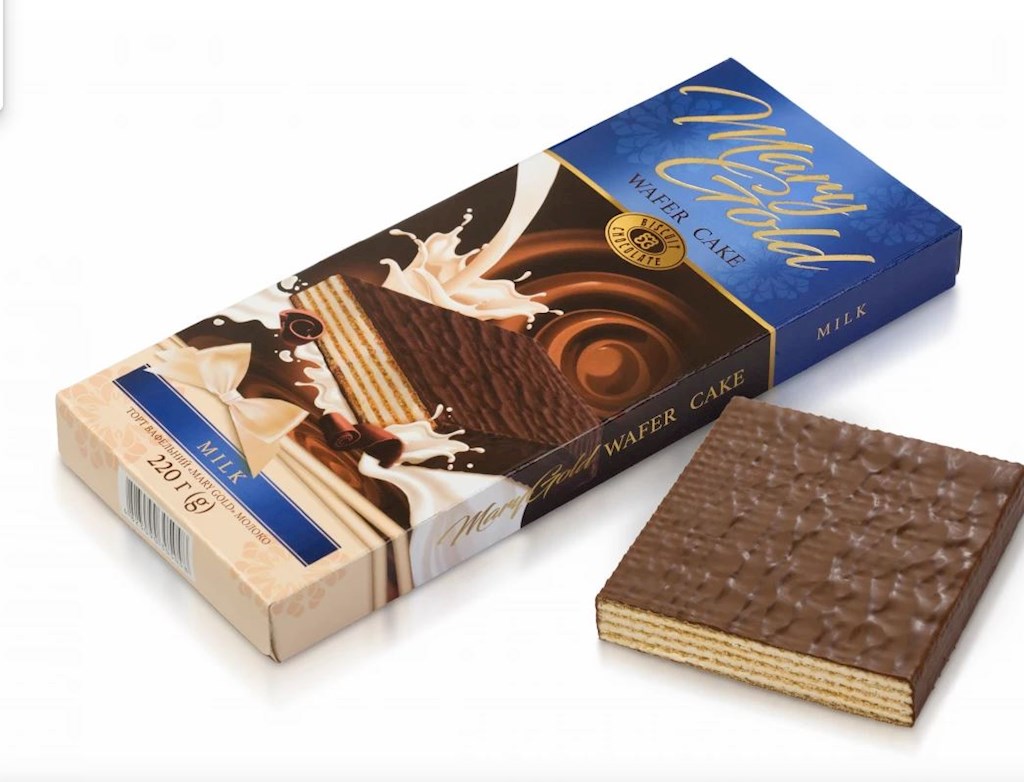220g BS Waffeltorte Mary Gold mit Milchgeschmack // Вафельный торт Gold Mary c Молочным вкусом 