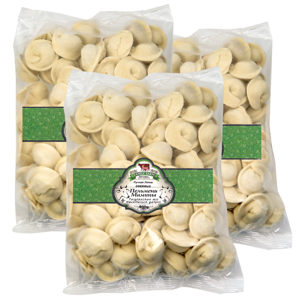 FF_pelmeni_rind 750g Mama's Pelmeni Rindfleisch Handgemacht Tiefkühlkost