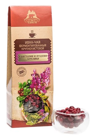 40g Territorija Taigi Ivan-Chai mit Preiselbeeren // Иван-Чай с Брусникой