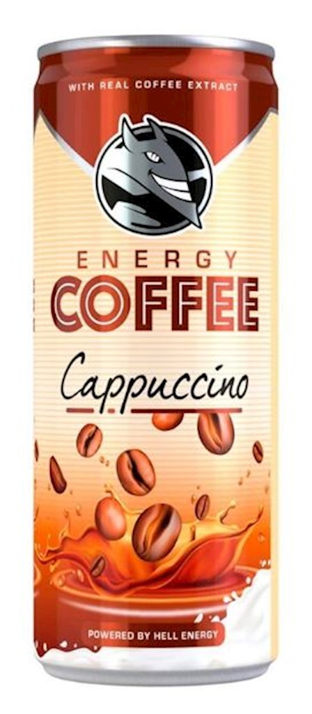 250ml Energy Kaffeegetränk Cappuccino  // HELL Кофейный напиток Капучино
