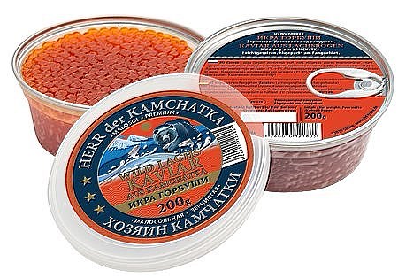 200g Hosjain Kamchatki Kaviar Gorbuscha -6/+4° // Икра горбуши, зернистая, охлажденная