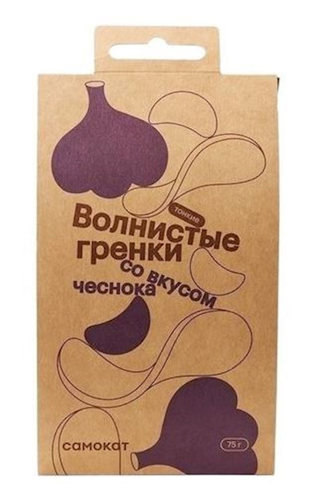75g Krutec Brotscheiben "Wellenform" Knoblauchgeschmack // Гренки волнистые с Чесноком 