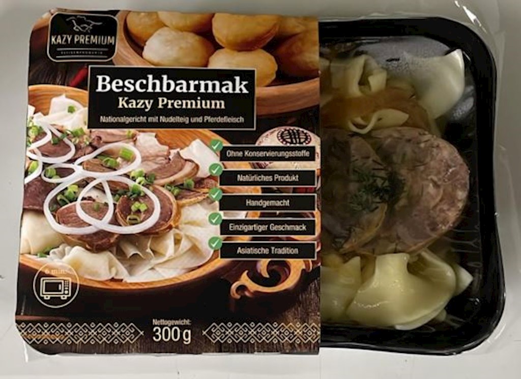 300g Kazy Premium Beschbarmak mit Pferdefleisch -18°C 300g // Бешбармак из конины 300г   300g Kazy Premium Beschbarmak mit Pferdefleisch -18°C 300g // Бешбармак из конины 300г