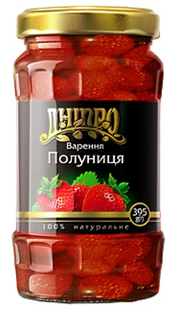 395g Dnipro Erdbeermarmelade // Варенье из клубники 
