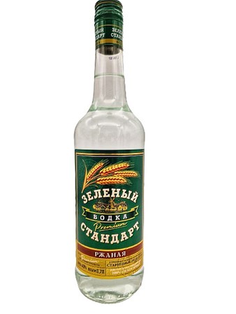 0,7L Wodka Zelenij Standard Roggen alc.40° // Водка Зеленый Стандарт Ржаная алк.40°