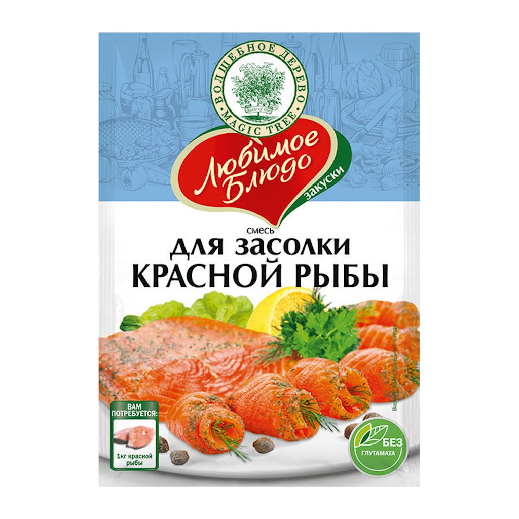 100g W.D. Würzmischung für Lachs mit Meersalz // Приправа для засолки красной Рыбы 