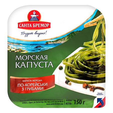 150g Santa Bremor Meeresalgensalat mit Pilze // Морская капуста по корейски с Грибами
