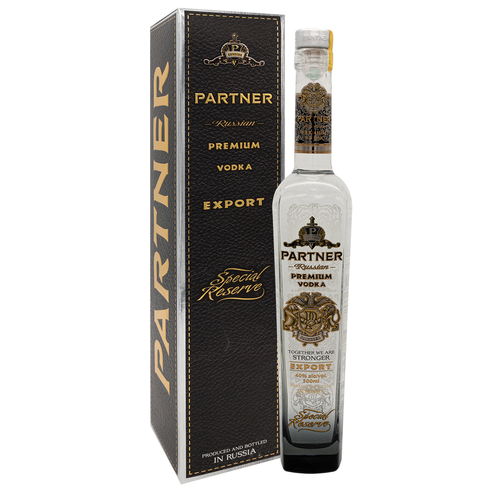 Wodka PARTNER Premium Alc.40% Vol. Geschenkverpackung 0,5l Flasche Special Reserve
