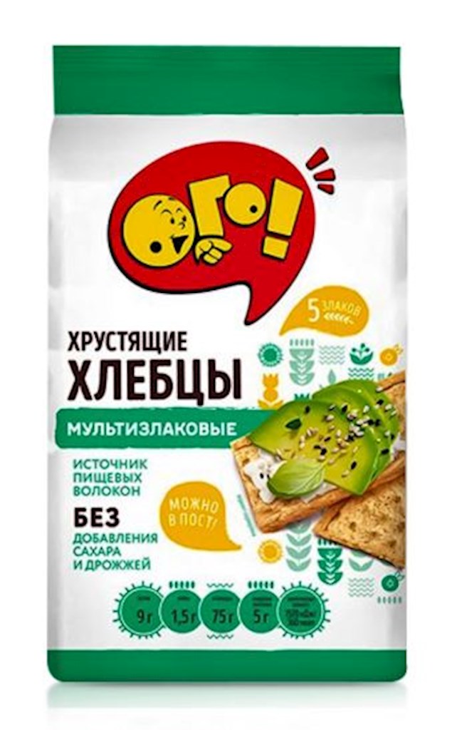 75g OGO! Mehrkorn - Knäckebrot  // Хлебцы хрустяшие Мультизлаковые