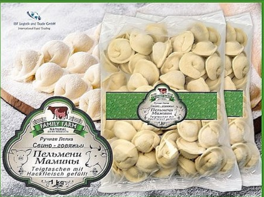 1,3 kg Family Farm Pelmeni Mama s Haus-Handgemacht, S/R // Family Farm Пельмени Домашние, ручной лепки св-гов.