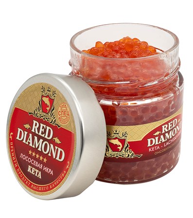 190g Red Diamond Kaviar Keta Prem. Glas +3°C // Икра кеты, зернистая малосол