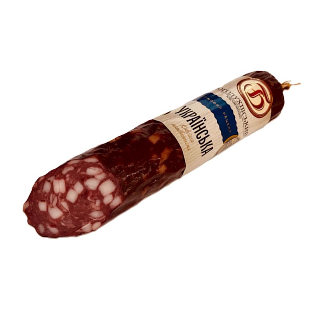 Bogodukhivsky Salami geräuchert Ukrainskij ca.300g // Салямі "Українська" полукопченая Bogodukhivsky Salami geräuchert Ukrainskij ca.300g // Салямі "Українська" полукопченая