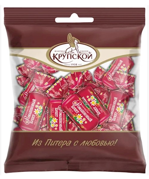 200g Krupskaja Pralinen „Kamille-Bouquet“ // Крупская Конфеты глазированные Ромашковый букет  200g Krupskaja Pralinen „Kamille-Bouquet“ // Крупская Конфеты глазированные Ромашковый букет