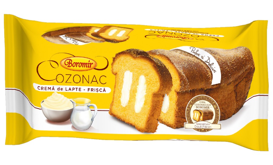 450g Boromir Kuchen Cozonac mit Milchcreme со вкусом сливок и молока